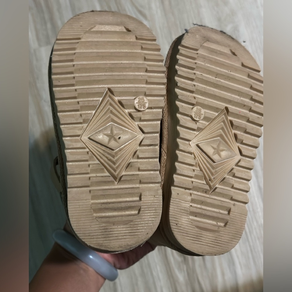 Toddler Teddy Bear Winter Boots –‎ Size 26, Beige - Picture 3 of 6